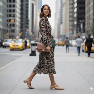Steve Madden Christyy Tan Slingback Block Heel Pumps Women’s 7.5 New With Box
